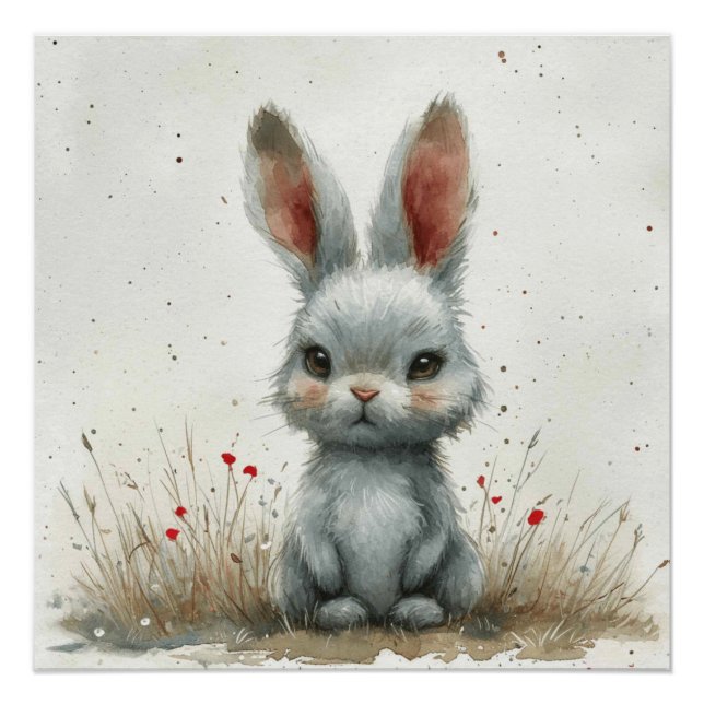 Póster Suave Velvet Lop: un poco de conejito endeble (Anverso)