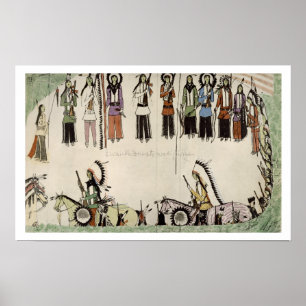 Póster 'Suavizando el baile de la plaza' (tinta sobre pap