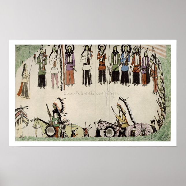 Póster 'Suavizando el baile de la plaza' (tinta sobre pap (Frente)