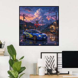 Póster Subaru Impreza WRX STI Coche de Turismo