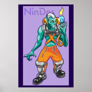 Póster Subcriatura con equipo de llama