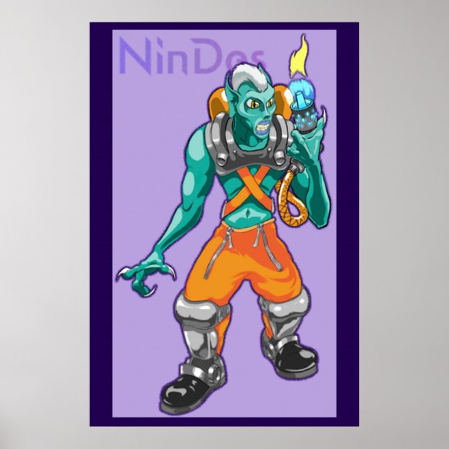 Póster Subcriatura con equipo de llama (Frente)