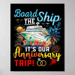 Póster Sube A Bordo Es Nuestro Viaje De Aniversario Compr