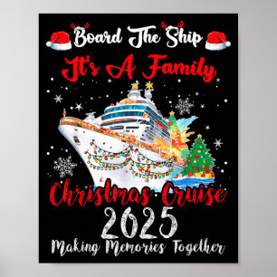 Póster Sube A Bordo Es Un Crucero De Navidad Familiar 202