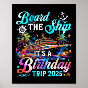 Póster Sube A Bordo Es Un Viaje De Cumpleaños 2025 Cumple