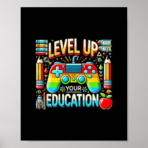 Póster Sube de Nivel Tu Educación Docente Inspirada en Ju