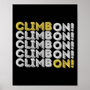 Póster ¡Sube! Regalo de escalada en roca y boulder para e