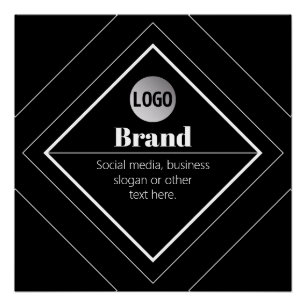 Póster Sube tu logotipo y diseño de texto personalizable