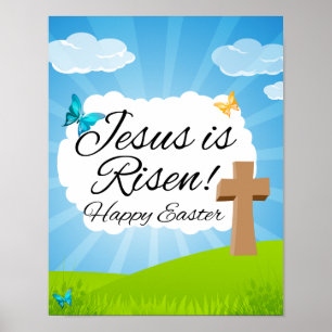 Póster Suben a Jesús, Pascua cristiana