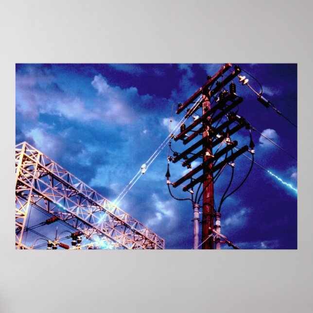Póster Subestación de energía y polo (Frente)