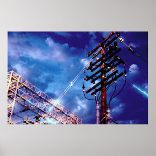 Póster Subestación eléctrica y polo
