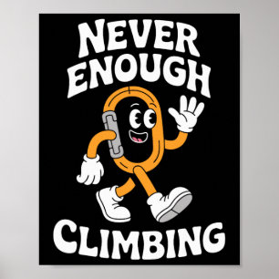 Póster Subida Divertida o Escalada en Roca Retro