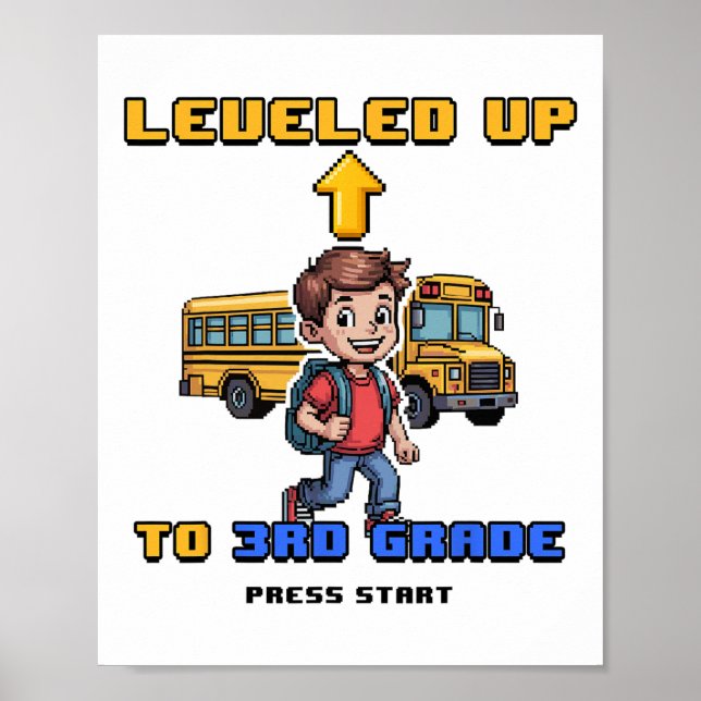 Póster Subiendo de Nivel 3er Grado Ck Para El Colegio Niñ (Frente)