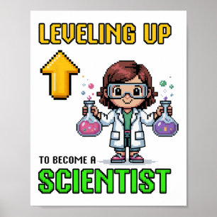 Póster Subiendo de Nivel Científico Ck Al Colegio Gamer D