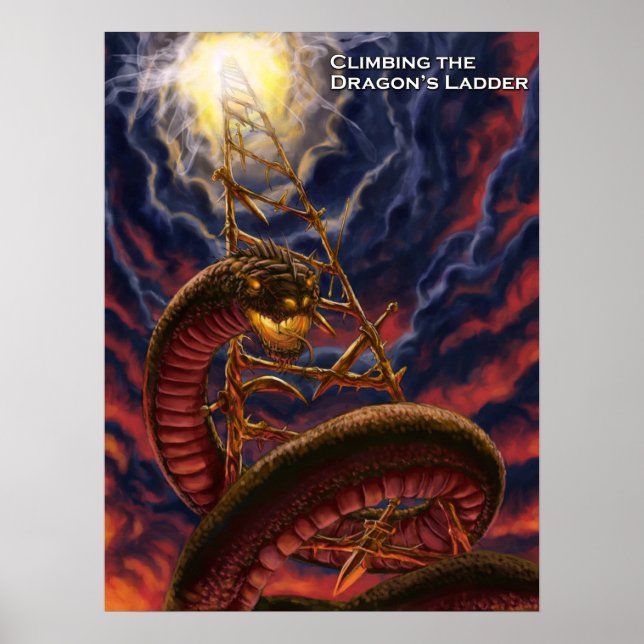 Póster Subiendo el poster de plomo del dragón (Frente)