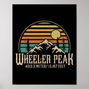 Póster Subiendo Nuevo México Senderismo Montaña Wheeler P