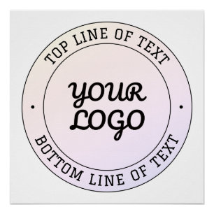 Póster Subir logotipo y texto personalizado Rosa meloco