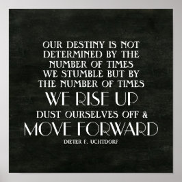 Póster Subir y avanzar presupuesto Inspirador