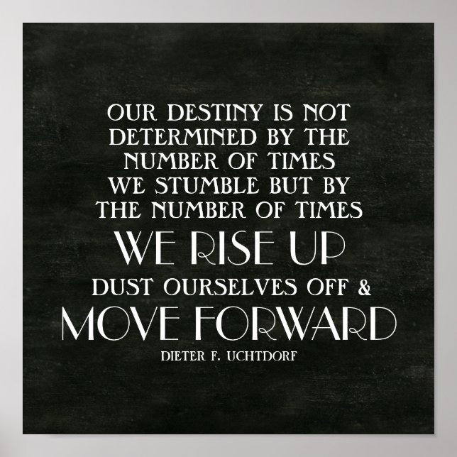 Póster Subir y avanzar presupuesto Inspirador (Frente)