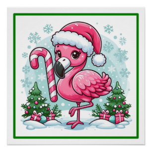 Póster Sublimación de navidades Flamingo Clipart-27301