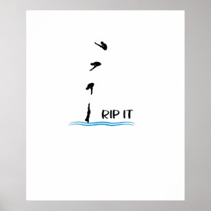 Póster Submarinismo con patines