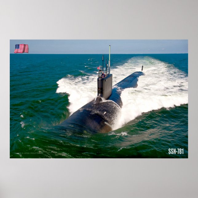 PÓSTER SUBMARINO DE ATAQUE RÁPIDO - SSN-781 (Frente)