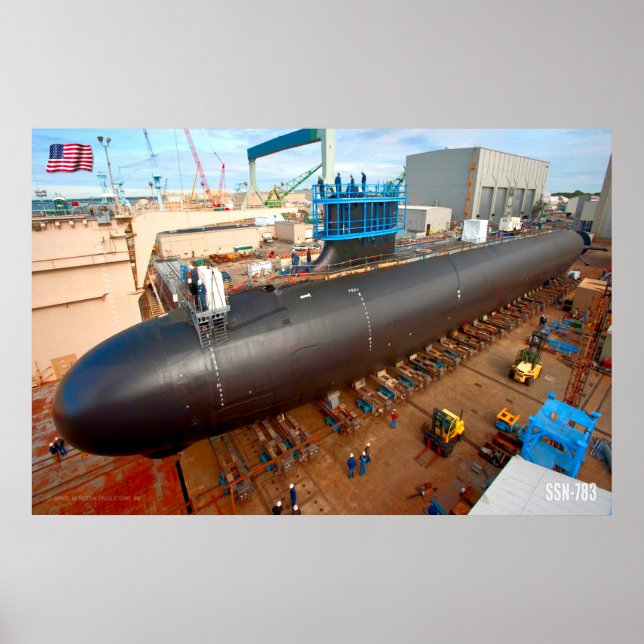 PÓSTER SUBMARINO DE ATAQUE RÁPIDO - SSN-783 (Frente)