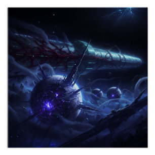 Póster Submarino de Investigación Avanzada Navegando Camp