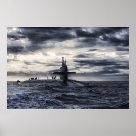 Póster Submarino de la Marina