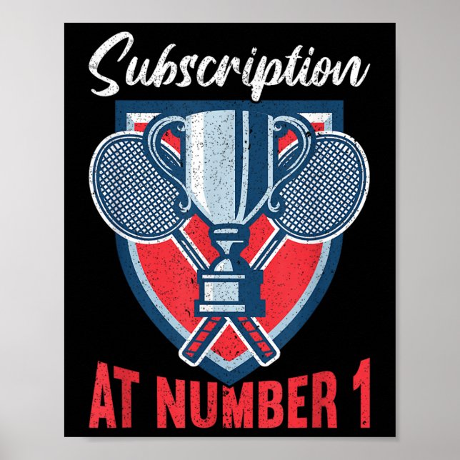 Póster Subscription At Number 1 Funny Badminton  (Frente)