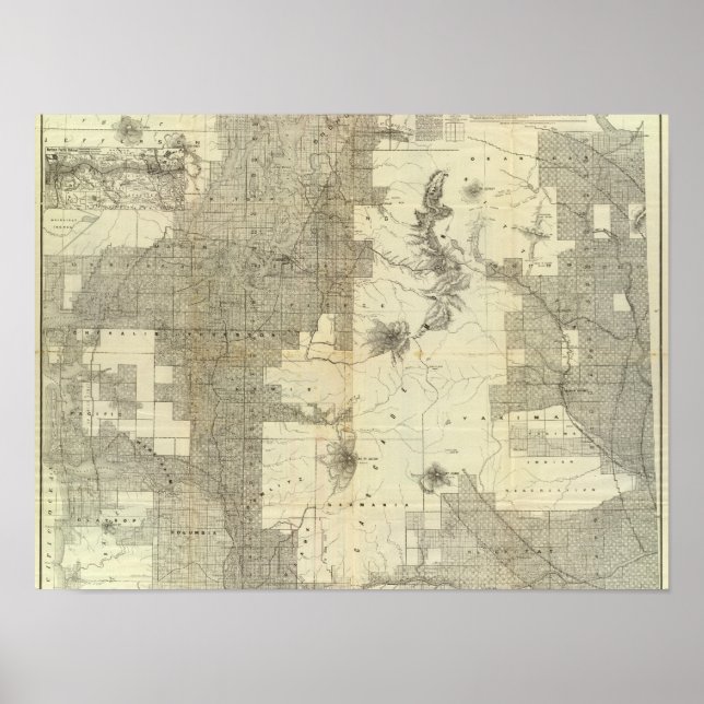 Póster Subsidio de tierras a Washington y Oregón (Frente)