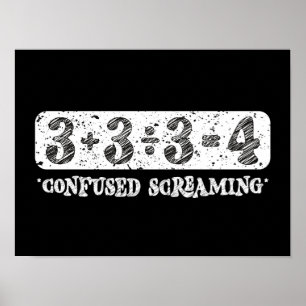 Póster Substracción de división de adición igual a