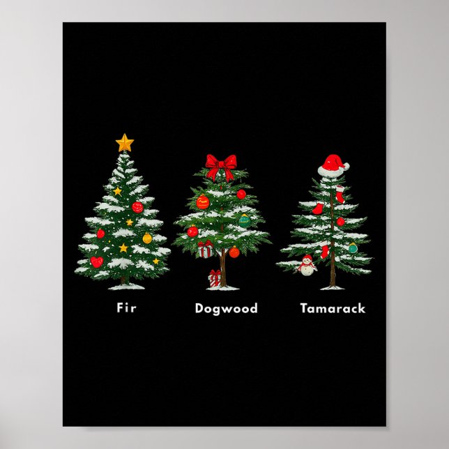 Póster Subtle Anti Trump Hidden Message Christmas Tree  (Frente)