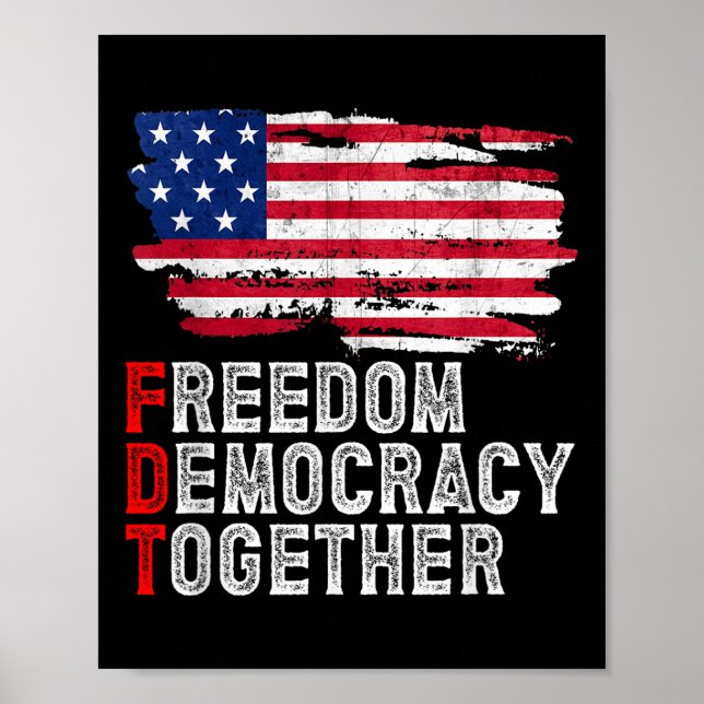Póster Subtle Political Freedom Democracy Together Americ (Frente)