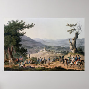 Póster Subugal en el Coa del río, grabado por C. Turner