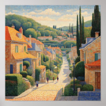 Suburbios franceses al estilo de Seurat