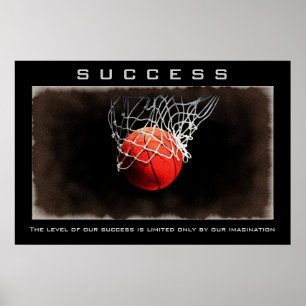 Póster Success Basketball Artwork Motivational Inspire