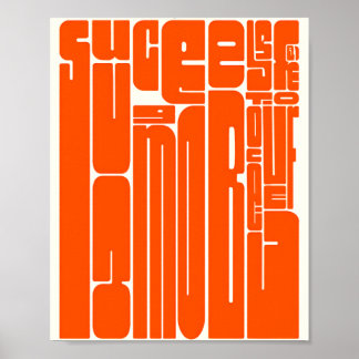 Póster Success & Courage Inspirational Poster – Bold Retr