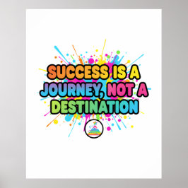 Póster Success Is a Journey Motivational Quote Design