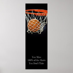 Póster Success Motivational Quote Basketball Door Poster