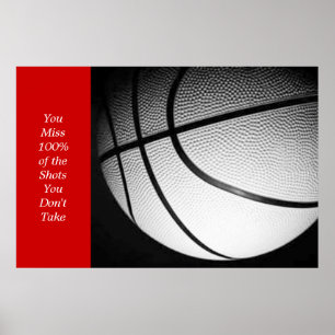 Póster Success Motivational Quote Basketball Poster