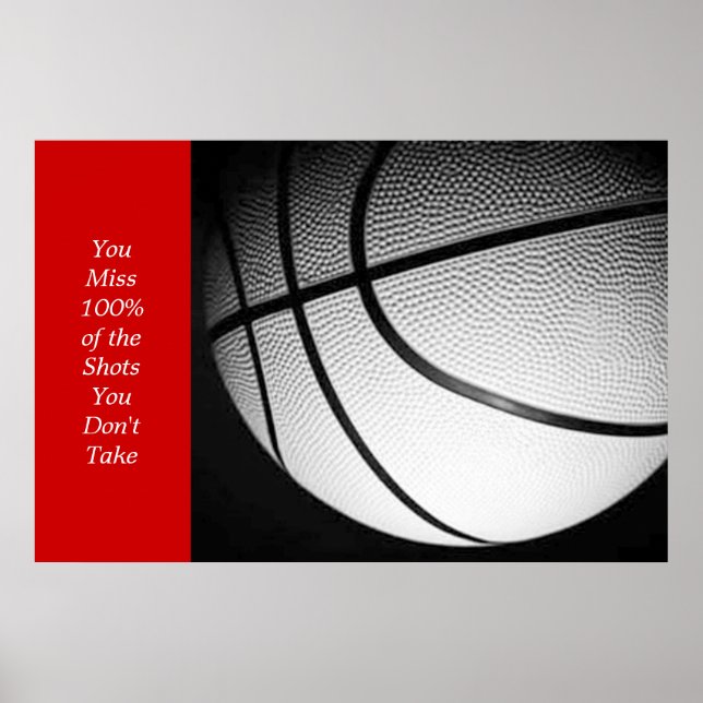 Póster Success Motivational Quote Basketball Poster (Frente)
