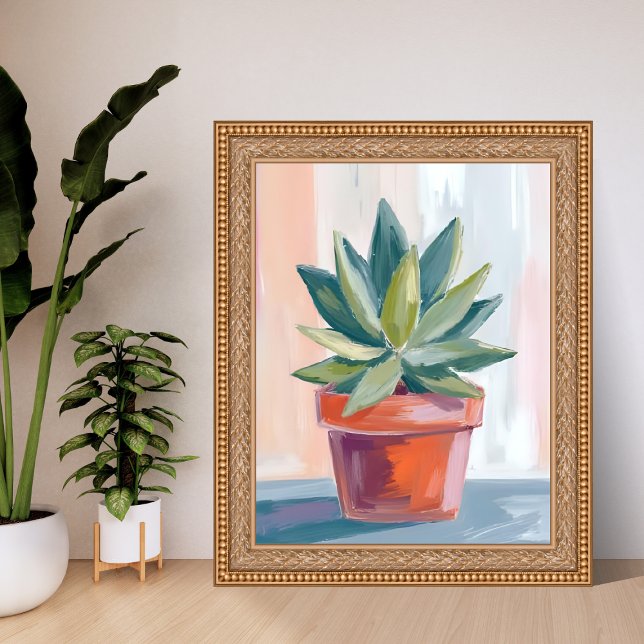 Póster Succulent Houseplant Watercolor Botanical (Subido por el creador)
