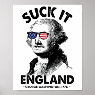 Póster Suck It England Funny 4 De Julio George Washingto