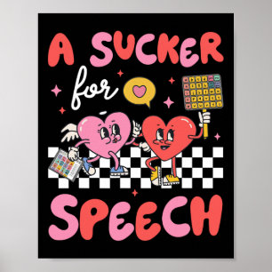 Póster Sucker Para La Terapia De La Voz Slp Amo Al Corazó