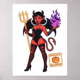 Póster Sucubus Personalizado de Halloween - Oscuro y jugu