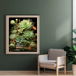 Póster Suculentas plantas Suculentas Libros de Naturaleza