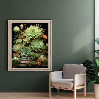 Póster Suculentas plantas Suculentas Libros de Naturaleza