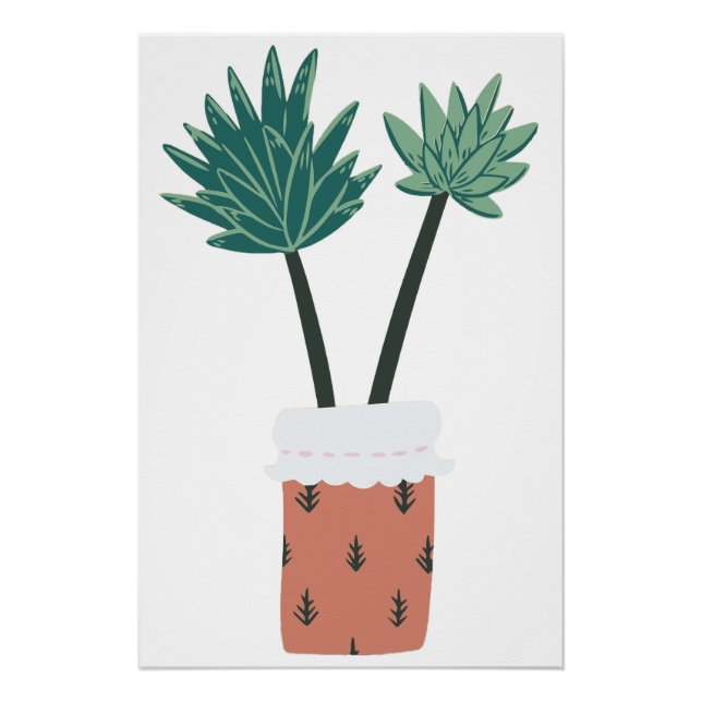 Póster Suculento Cactus Pot (Anverso)