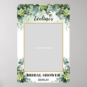 Póster Suculento producto de la foto de Boho verde ducha